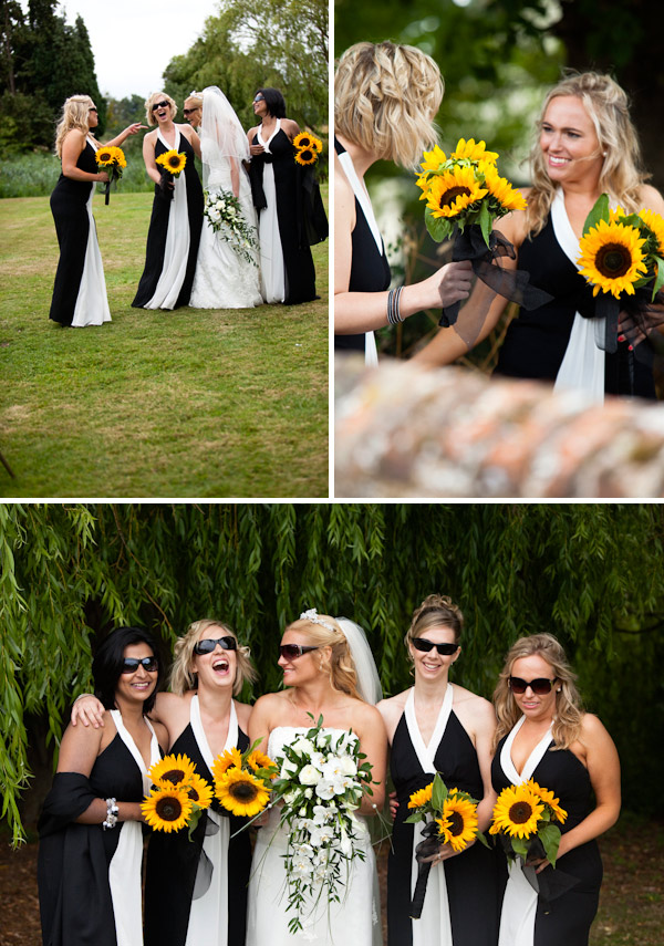  flowers and table decorations which were all sunflowers 