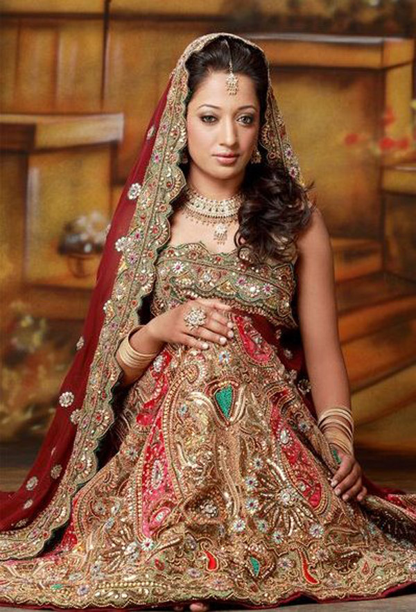 punjabi girl wedding lehenga