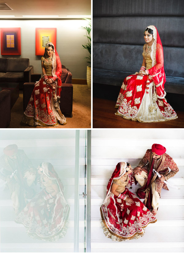 My wedding day outfit was a traditional Indian wedding dress from a very 
