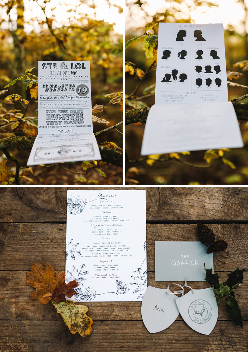 Tom Gautier wedding stationery