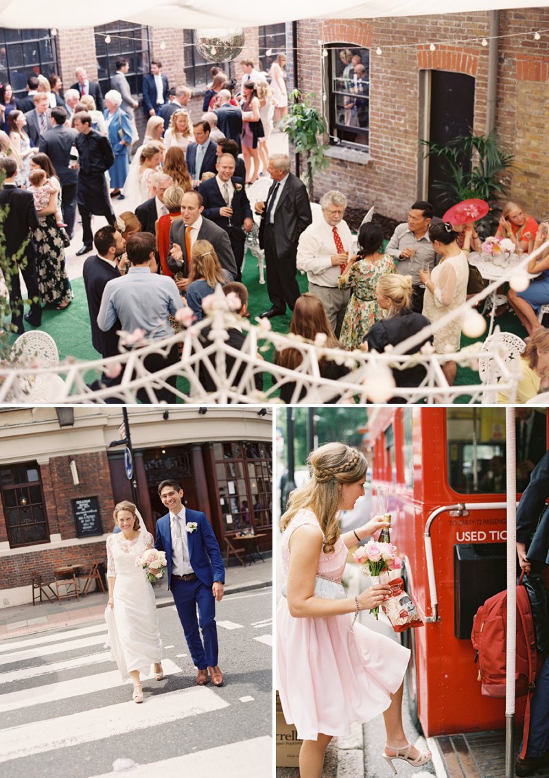 the bride have go to happiness with her husband 