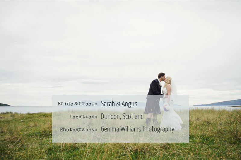 A Rustic Scottish Beach Wedding With Bride In Justin Alexander And