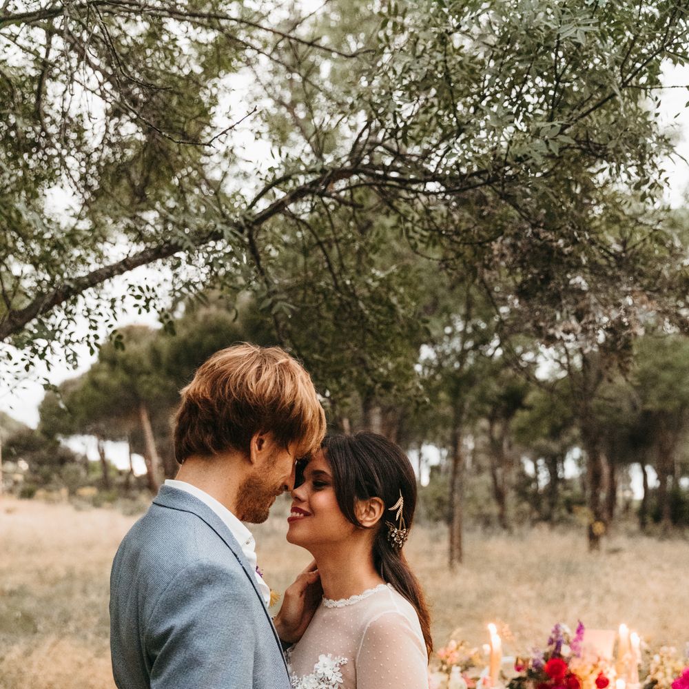 Bride & groom embrace during their elopement