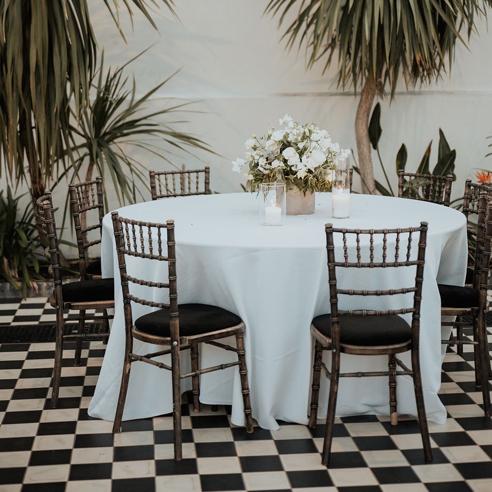 green white and black Gunnersbury Park glasshouse wedding venue 