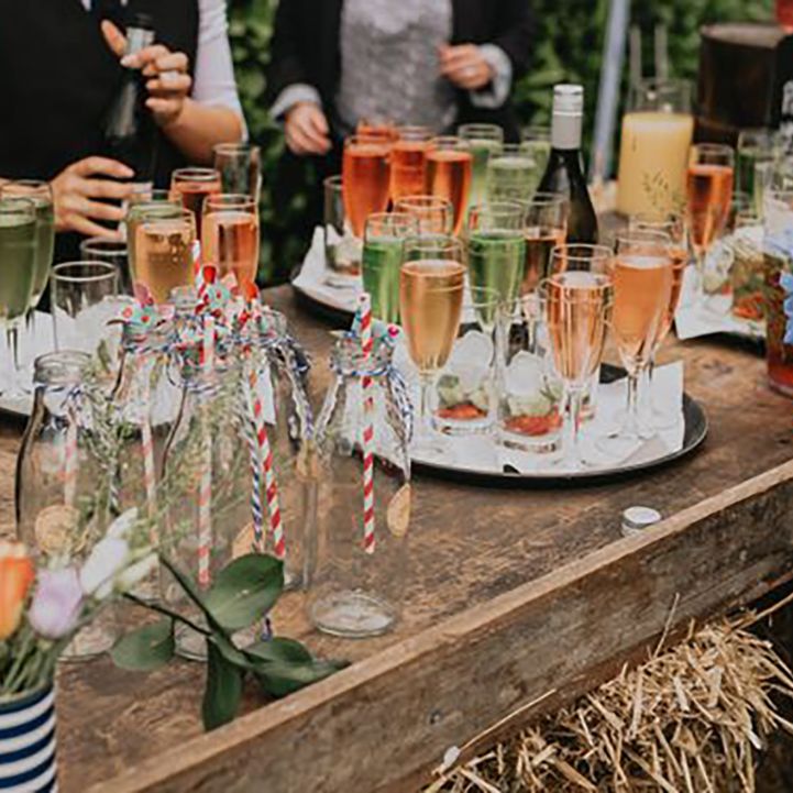 Image of citrus cocktails and alcoholic drinks at a bar, image by Kelsie Low Photography
