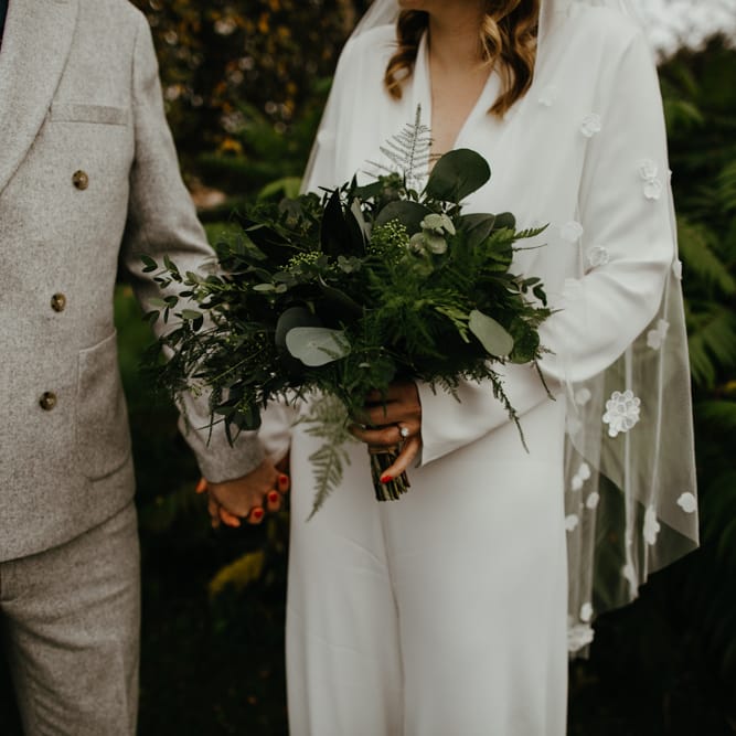 green foliage wedding bouquet