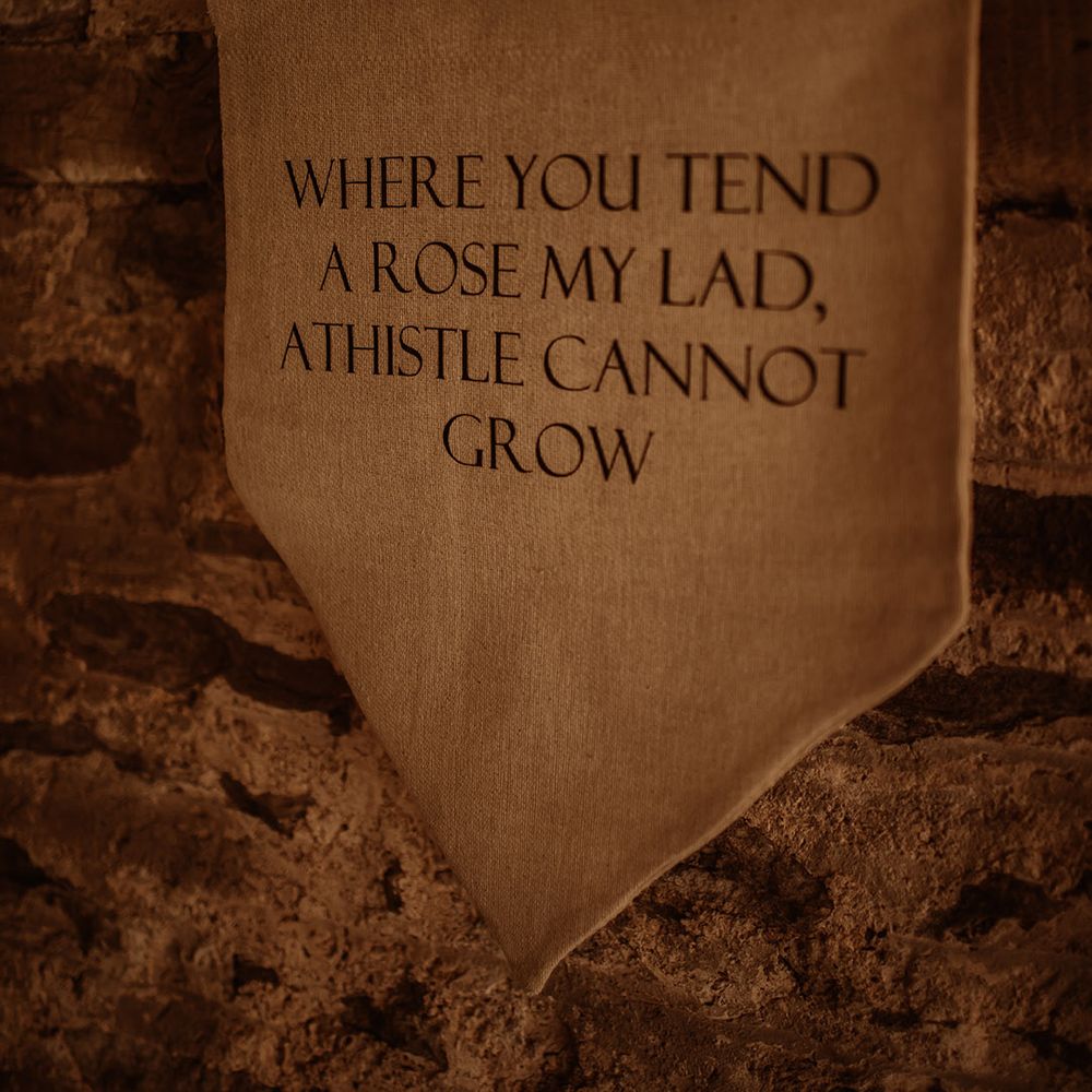 Quote of a fabric sign 