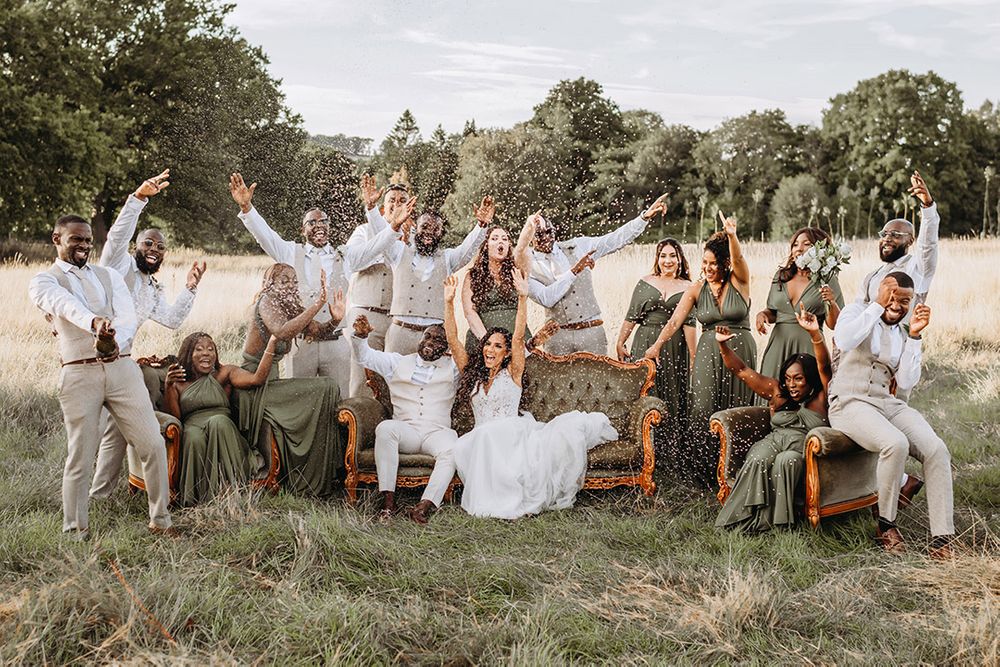Boho Luxe Chafford Park Wedding With Green Bridesmaid Dresses Boho Luxe Chafford Park Wedding With Green Bridesmaid Dresses