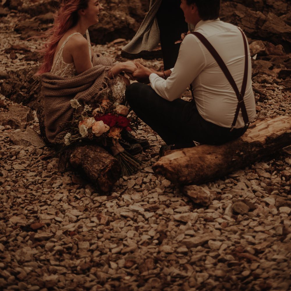 Celebrant led beach elopement wedding