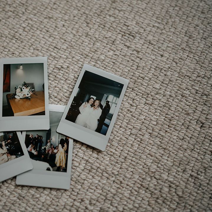 Polaroid pictures for wedding day