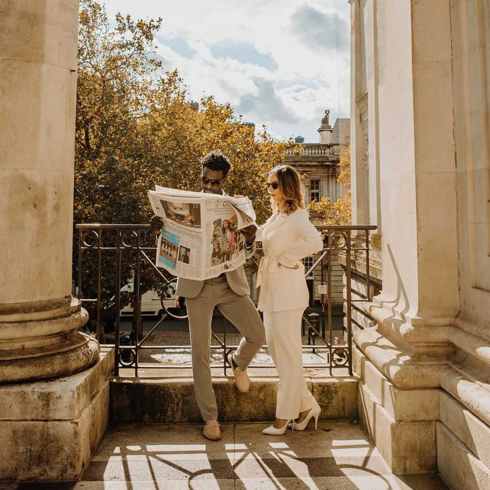 Portsmouth Guidhall city elopement portraits by Leah Marie Photography