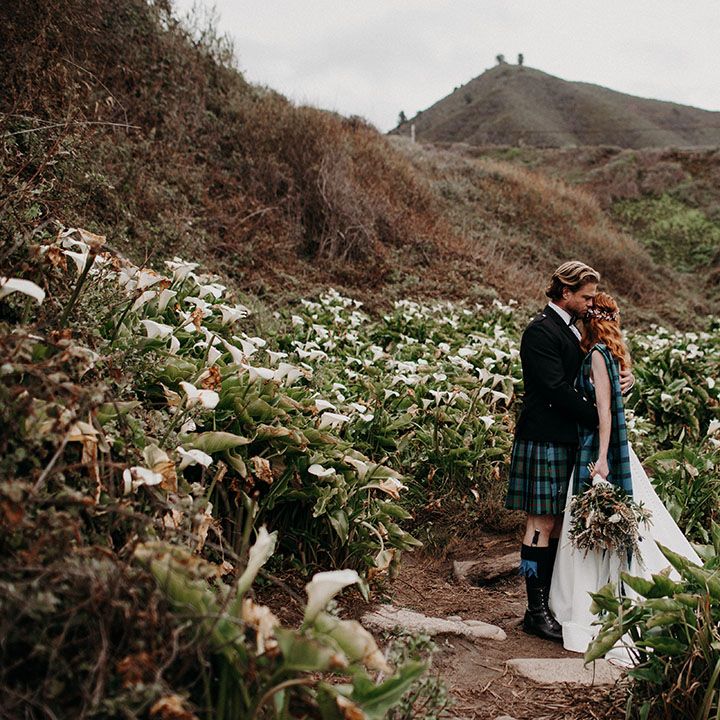 Big Sur Scottish highland wedding elopement 
