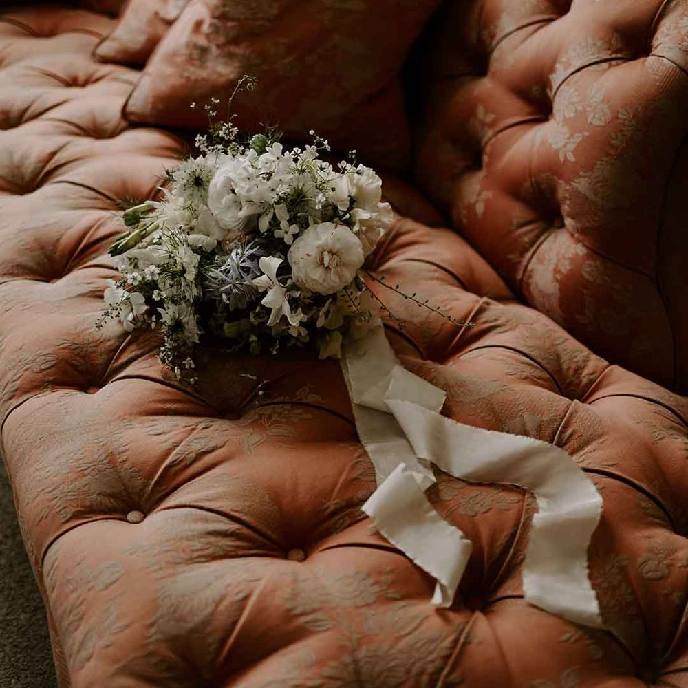 white and green wedding bouquet 