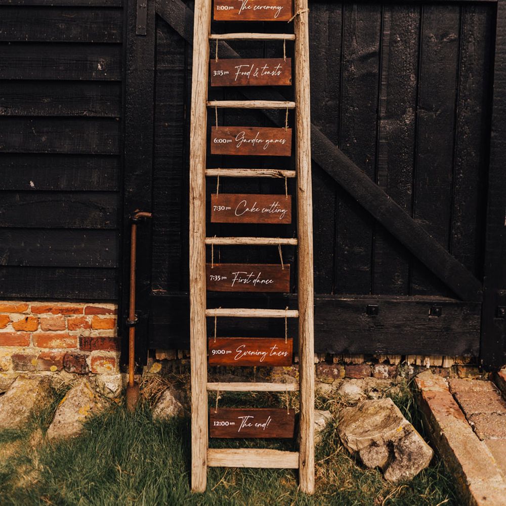 Step ladder of the day & wooden signs 