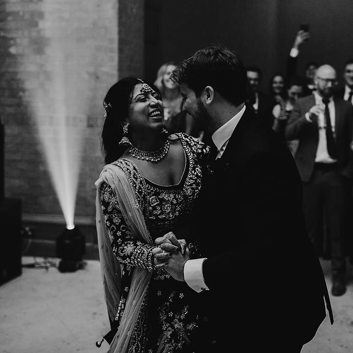 Bride & Groom dance at their Indian wedding 