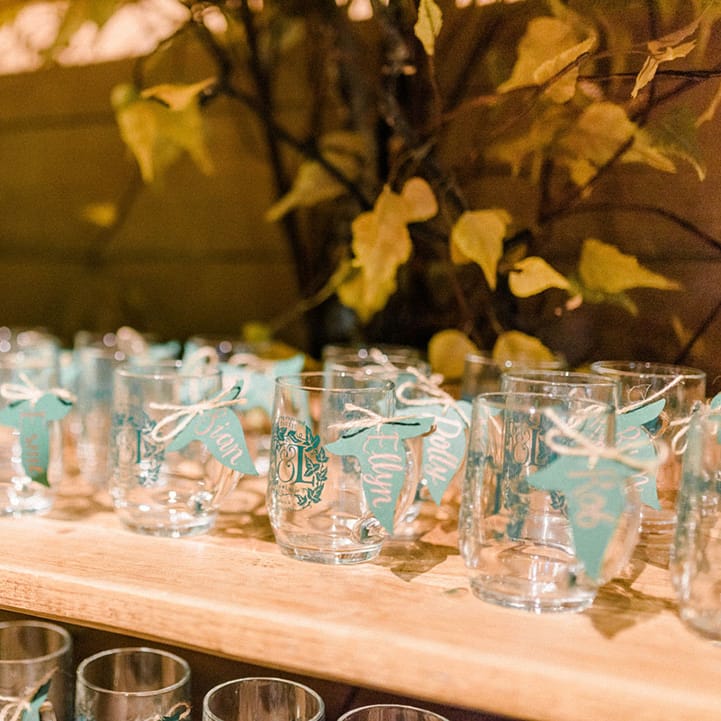 Personalised beer glasses 
