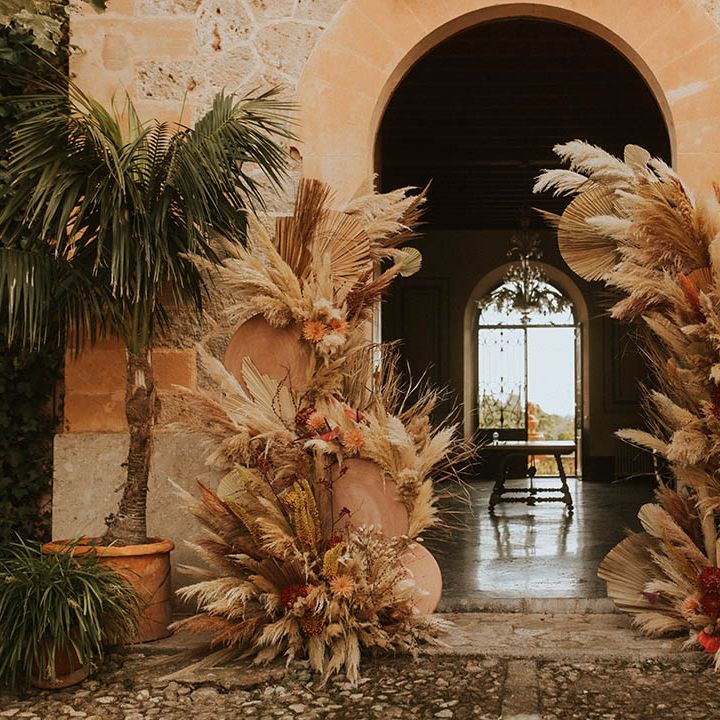 Pampas grass installation 