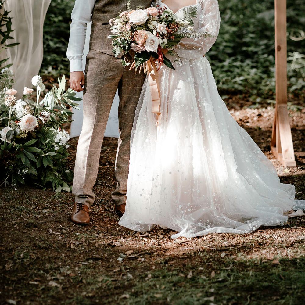 Bride and groom at Sherwood Glade in Nottinghamshire