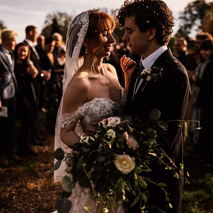 Bride and groom at Oxnead Hall wedding