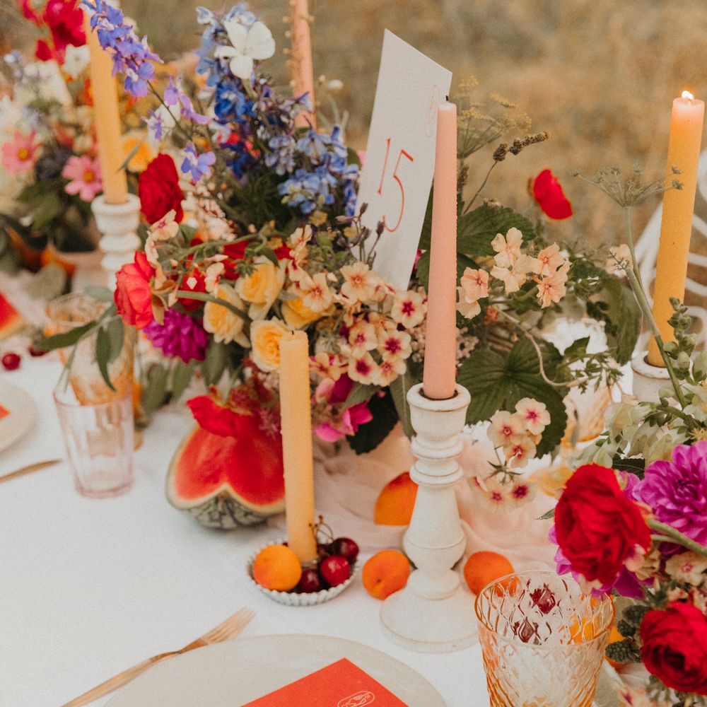 Bright & bold tablescape 