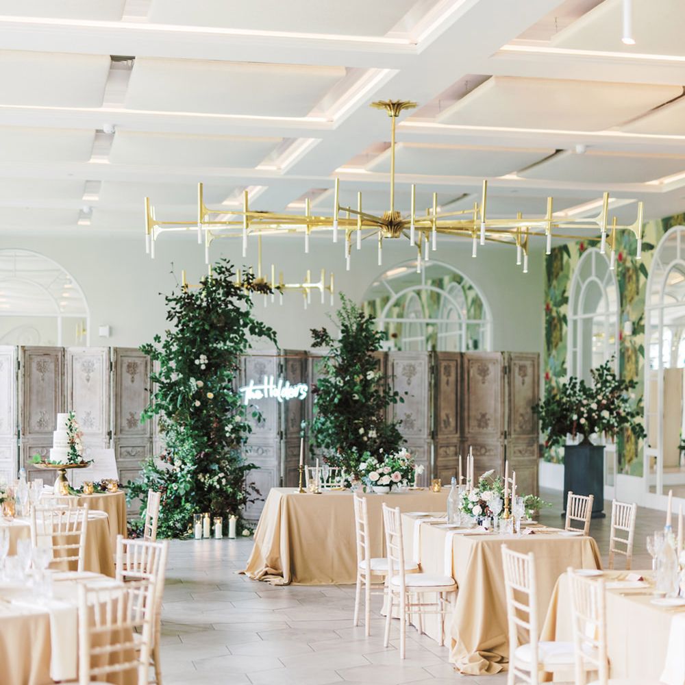 Elegant peach and gold intimate wedding ceremony at Deer Park, Devon