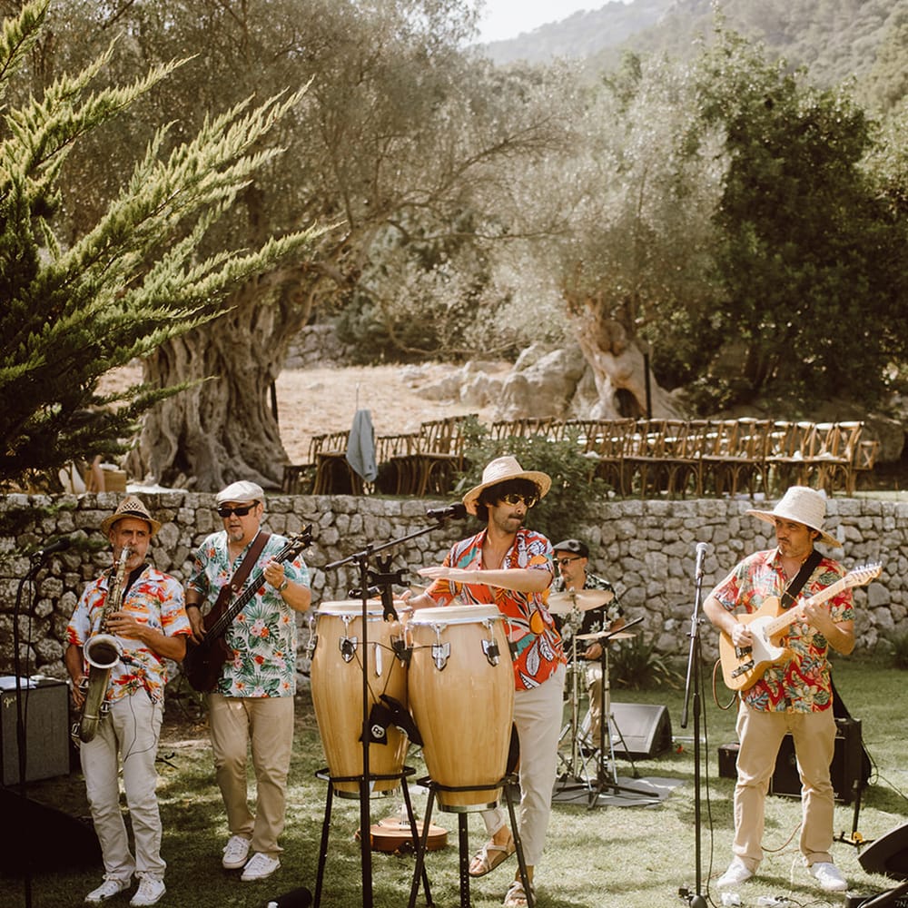 Live band playing music