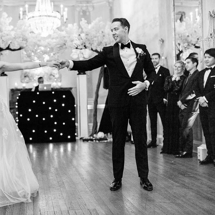Bride & groom dance during reception