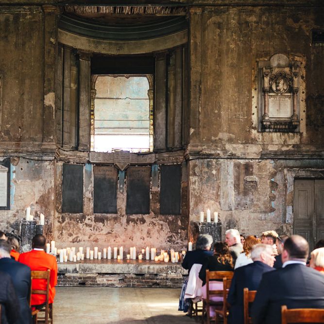 The Asylum wedding venue with industrial feel and exposed brickwork 