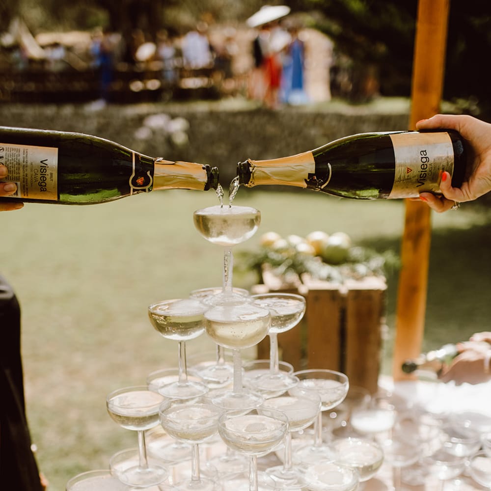 Champagne tower