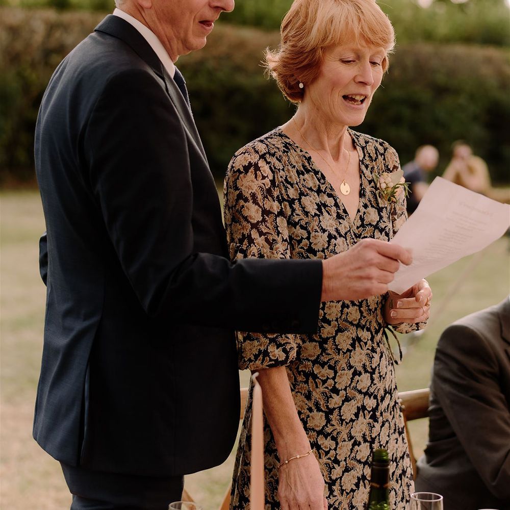 Wedding speeches at White Pond Farm wedding