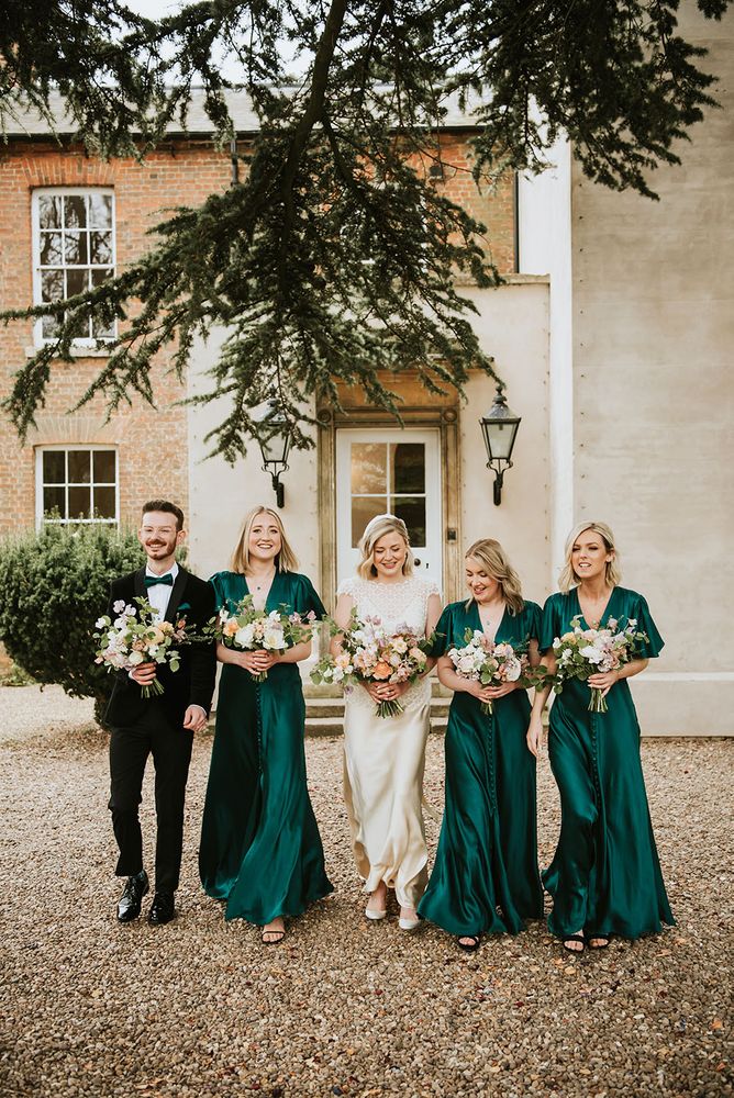 Emerald Green Satin Bridesmaid Dresses - Rock My Wedding Emerald Green Satin Bridesmaid Dresses - Rock My Wedding