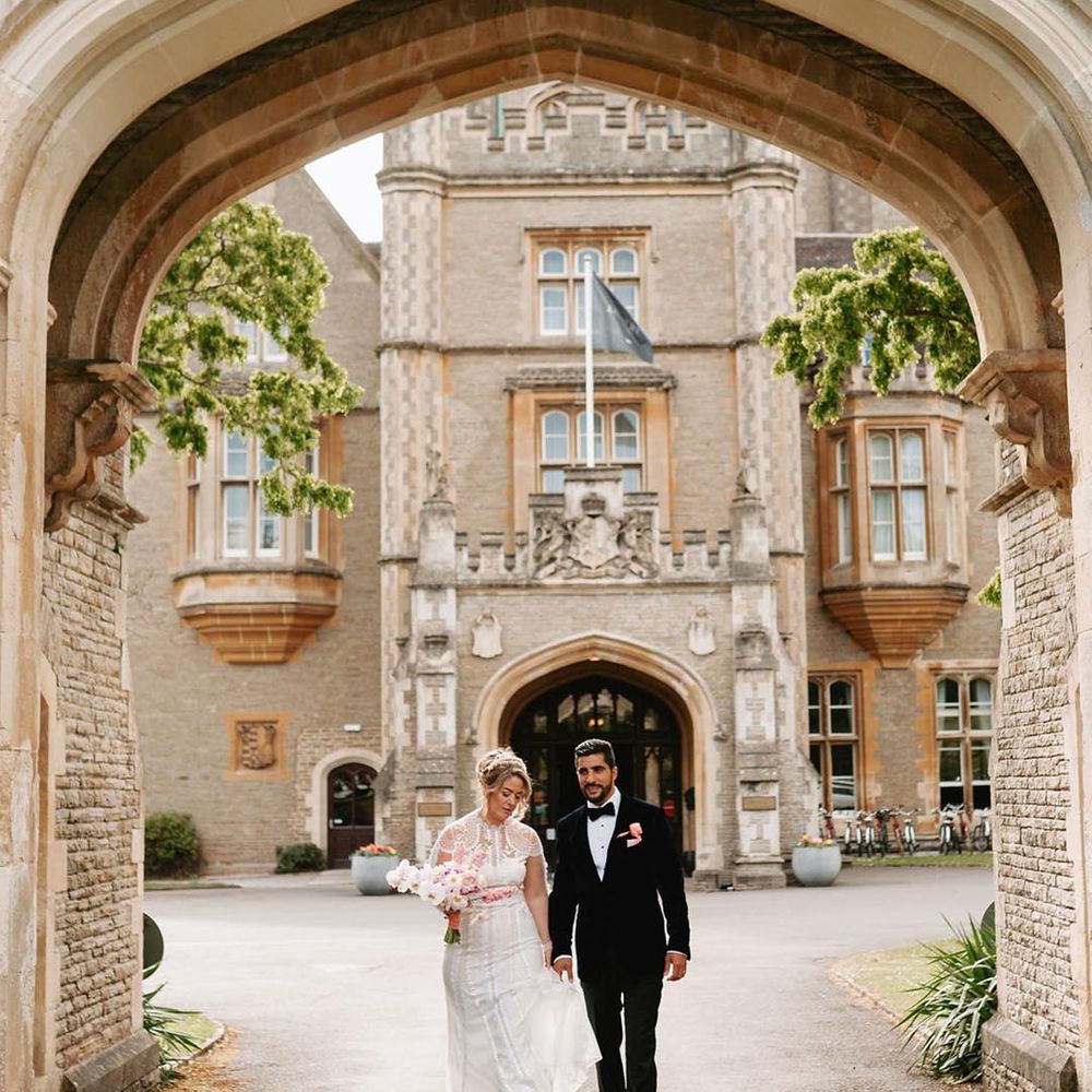 De Vere Tortworth Court wedding in the South Cotswolds with black tie dress code and botanical vibes 