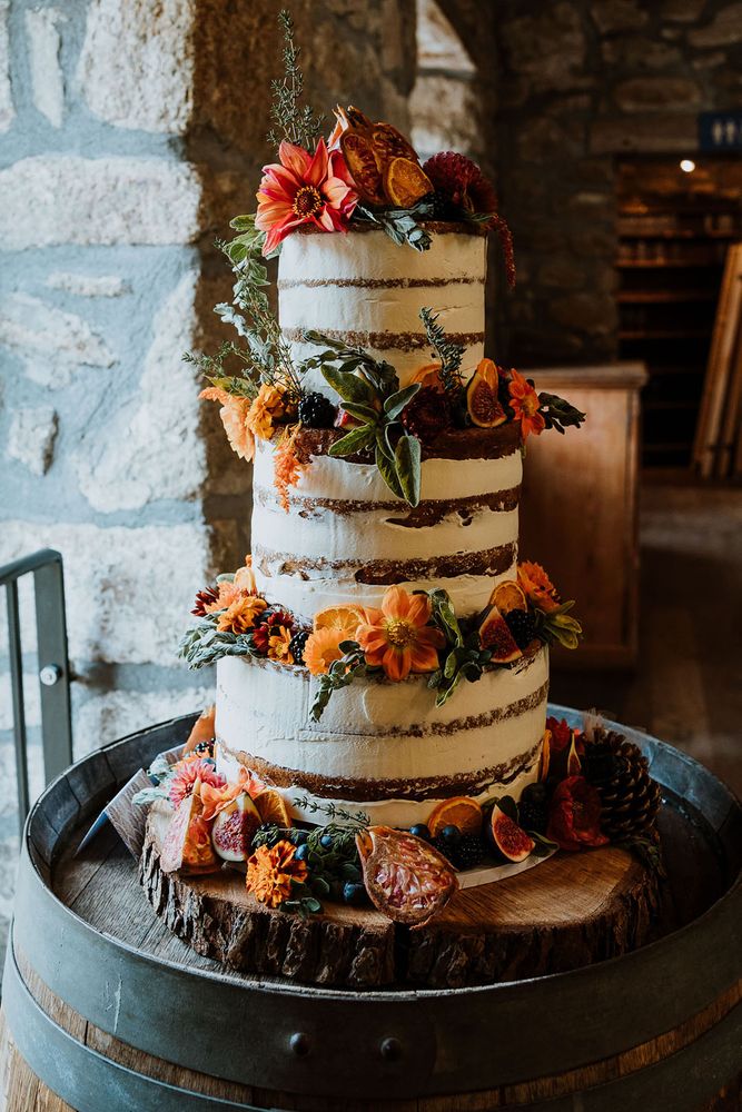 Fall Cake Tops Rustic Fall Wedding Cakes Naked Wedding Cakes Gallery Wedding Cake