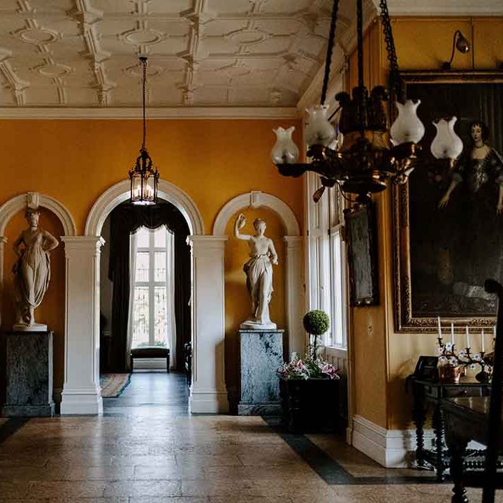 interior of Capesthorne Hall wedding venue in Cheshire