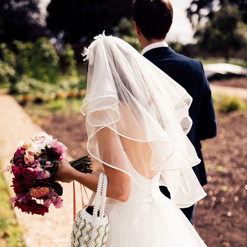 layered tulle wedding dress harry michael photography