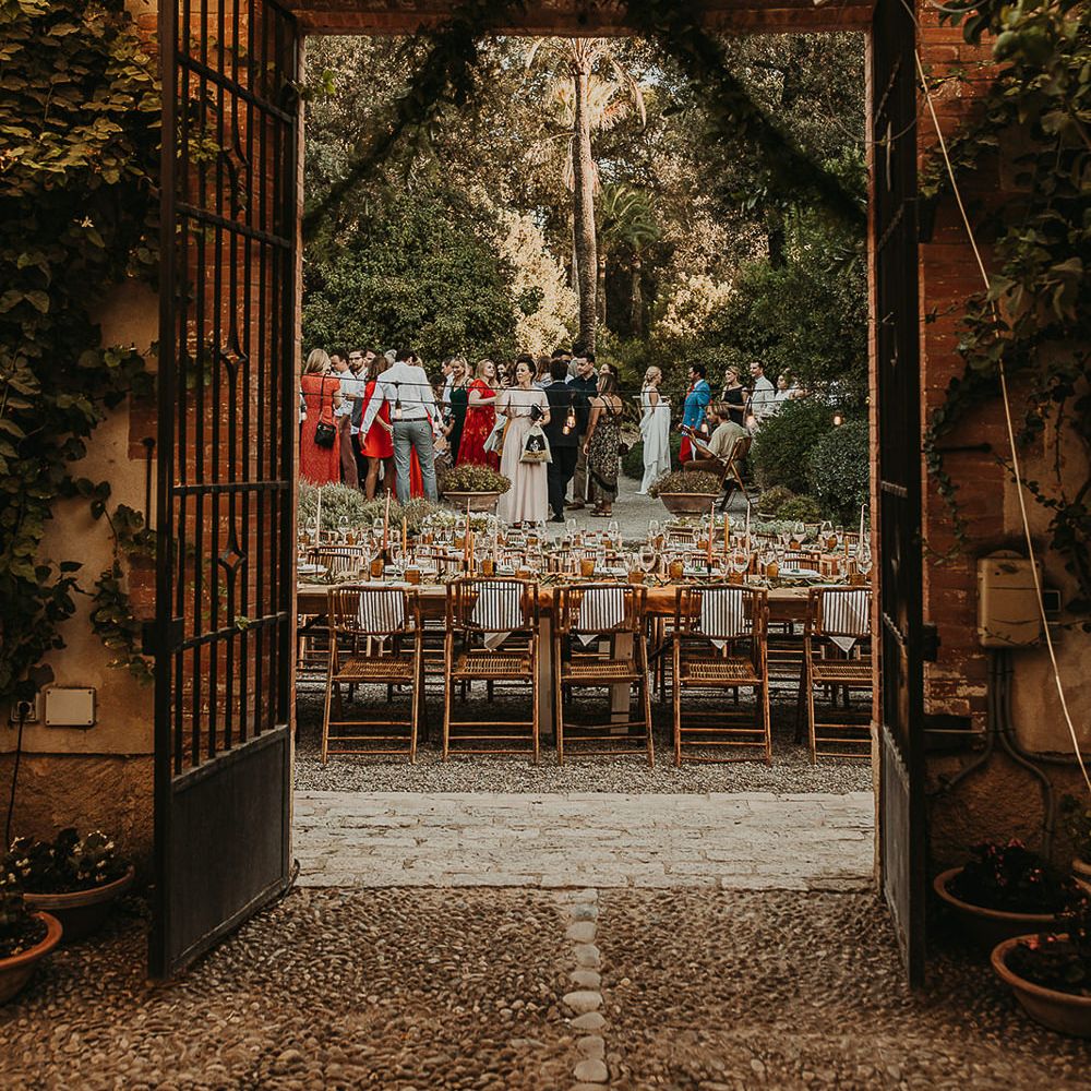 Outdoor wedding reception at Private Cortijo in Andalusia, Spain