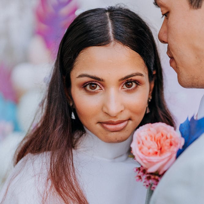 glitter eyeshadow or festival bride 