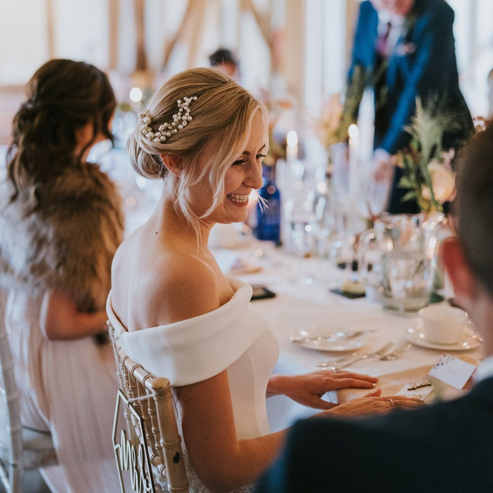 Wedding guest makes speech during reception