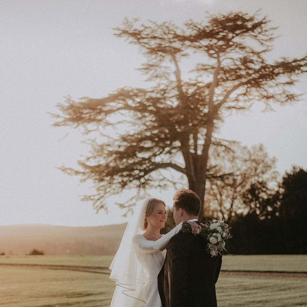 Newlyweds on historic grounds of Hedsor House wedding