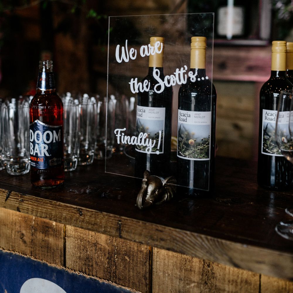 Acrylic wedding sign