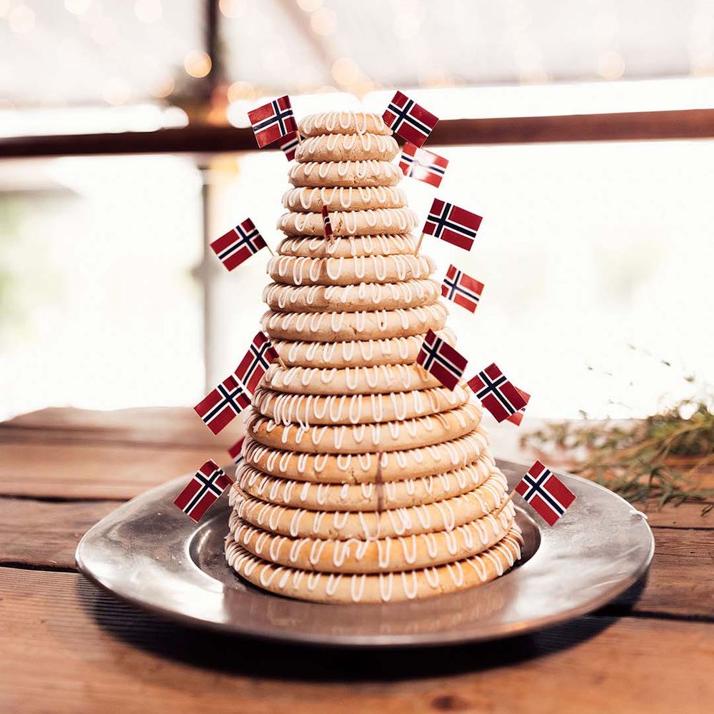 Traditional Norwegian kransekake