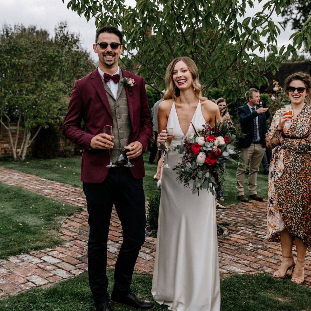 2020 micro wedding drink reception at High Billinghurst Farm