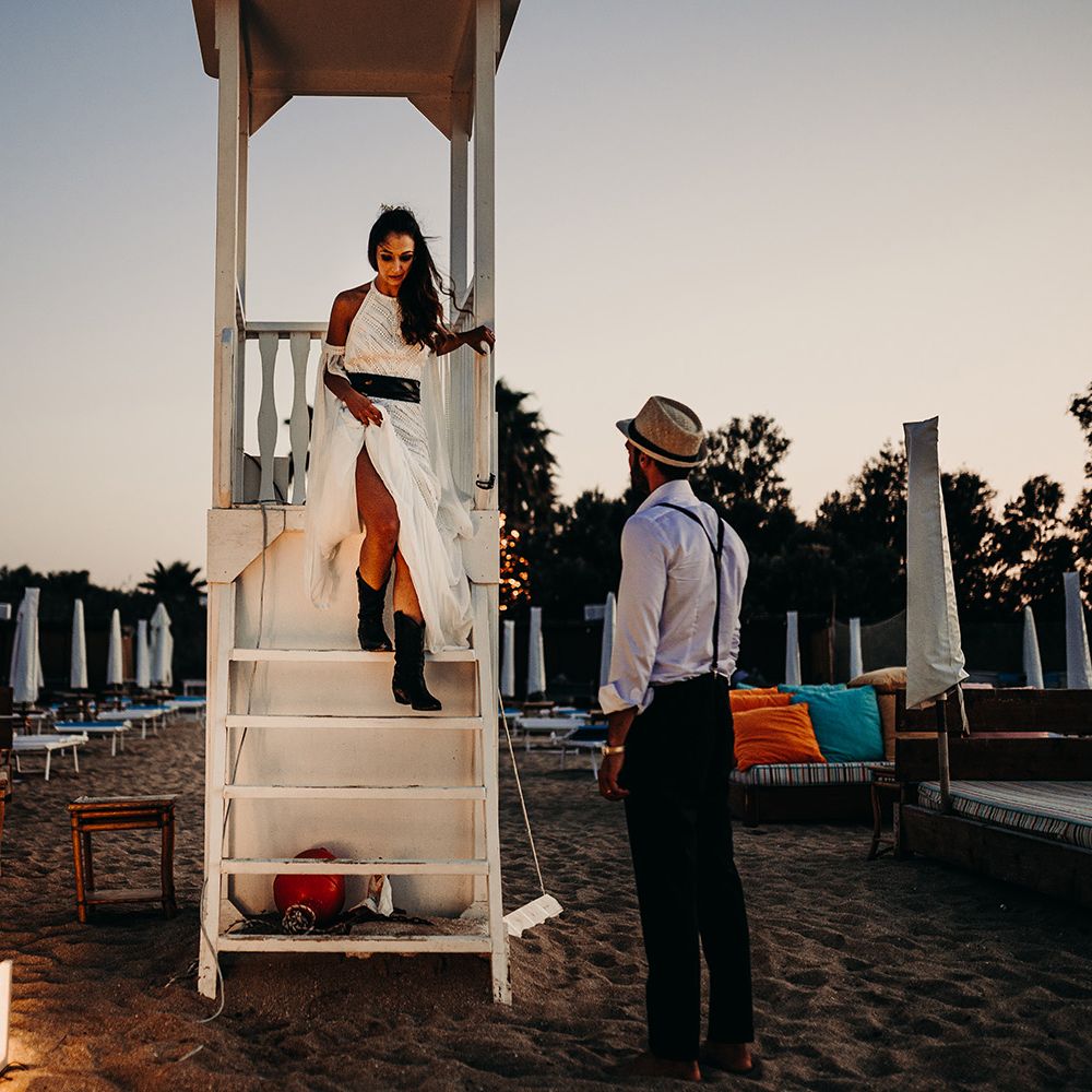 Sunset photos at Puglia wedding