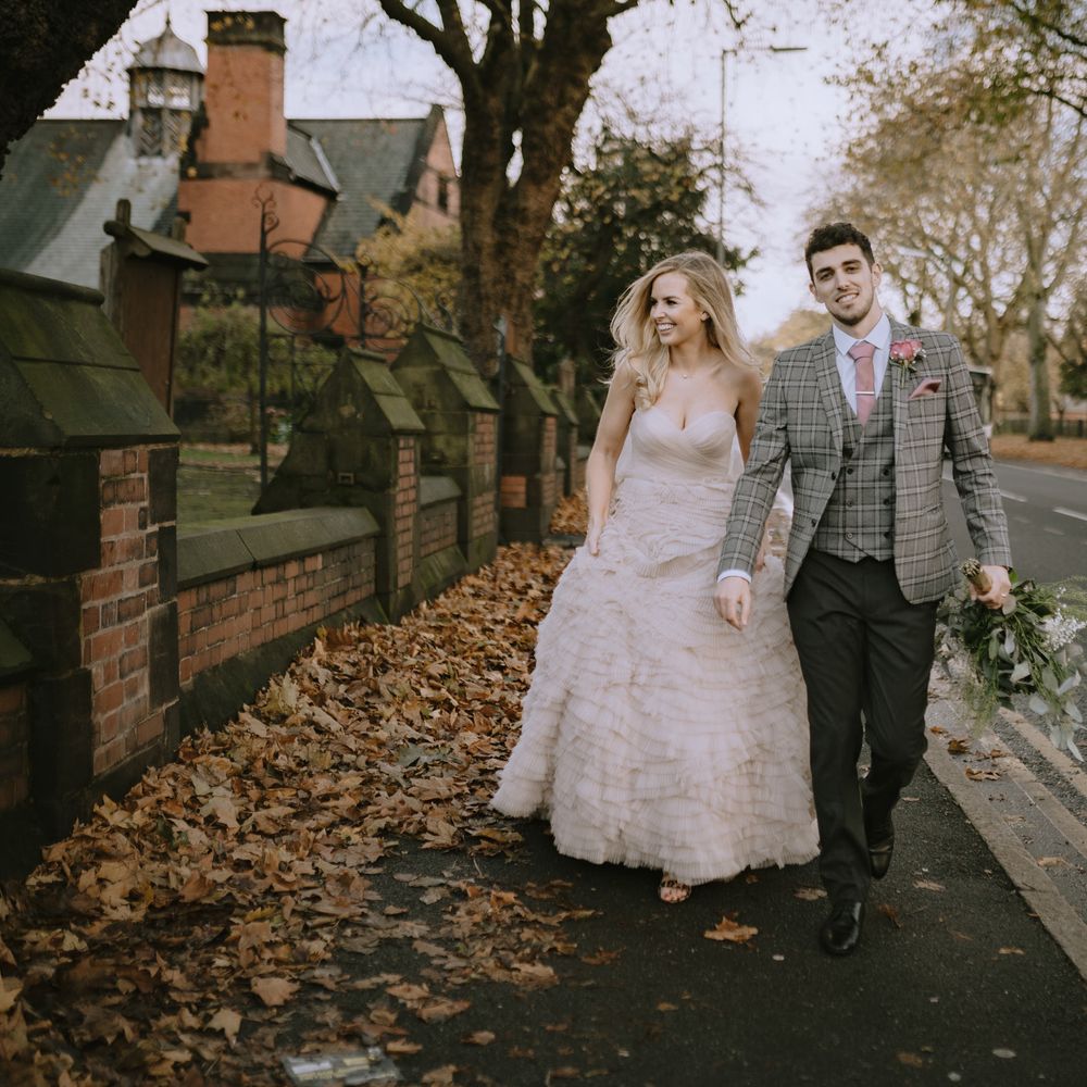 Watters blush wedding dress