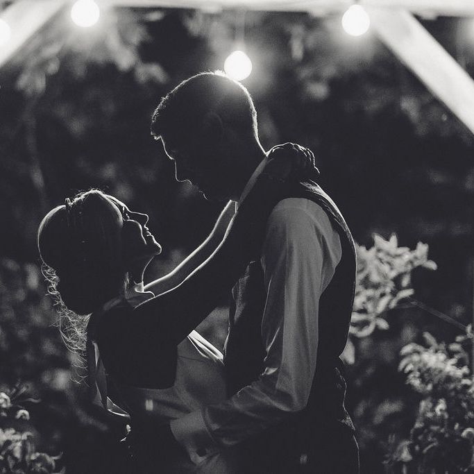 Bride and groom at Summer wedding 