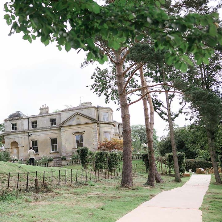 Snapshot of the wedding venue, which is the couple's Georgian home in Bath and the Buffalo Tipi reception area