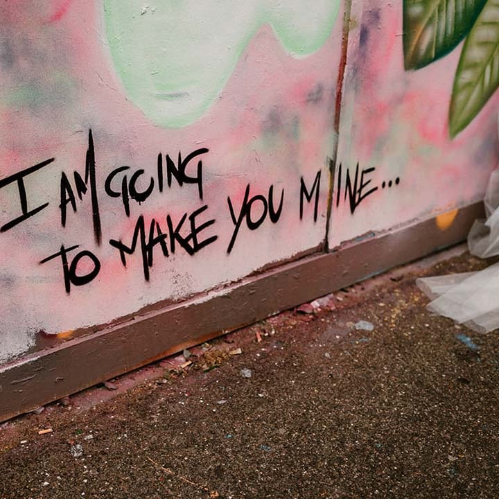 Graffiti art at East London elopement 