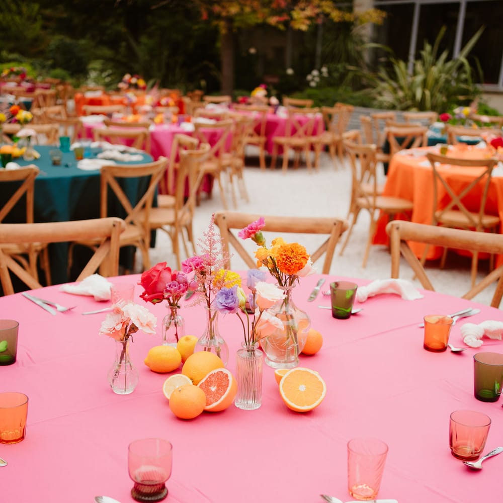orange fruit centrepiece table decorations 