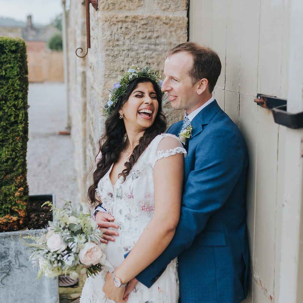 Summer wedding at The Tithe Barn with pastel colour scheme 
