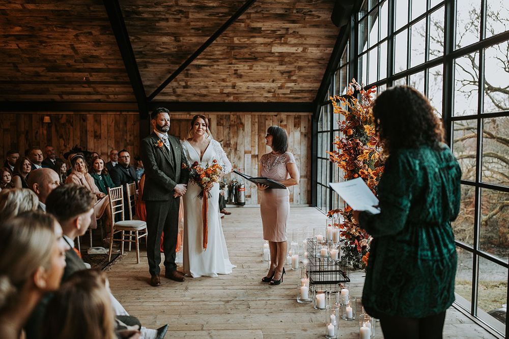 Hidden River Barn Carlisle Autumn Wedding With Orange Colour Scheme